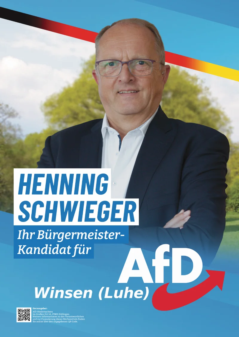 Wahlplakat Henning Schwieger – Winsen